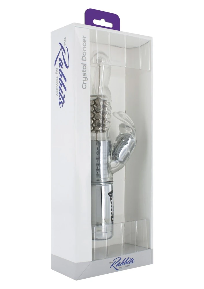 Crystal Dancer Rabbit 24 Cm Dönebilen Klitoris ve G-bölgesi Uyarıcı 5 Modlu Titreşimli Vibratör