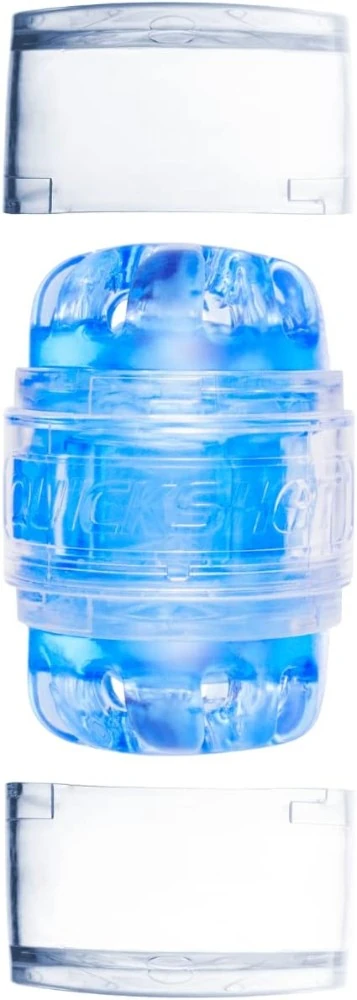 Quickshot Turbo Blue Ice Çift Taraflı Anal ve Vajinal Mastürbatör