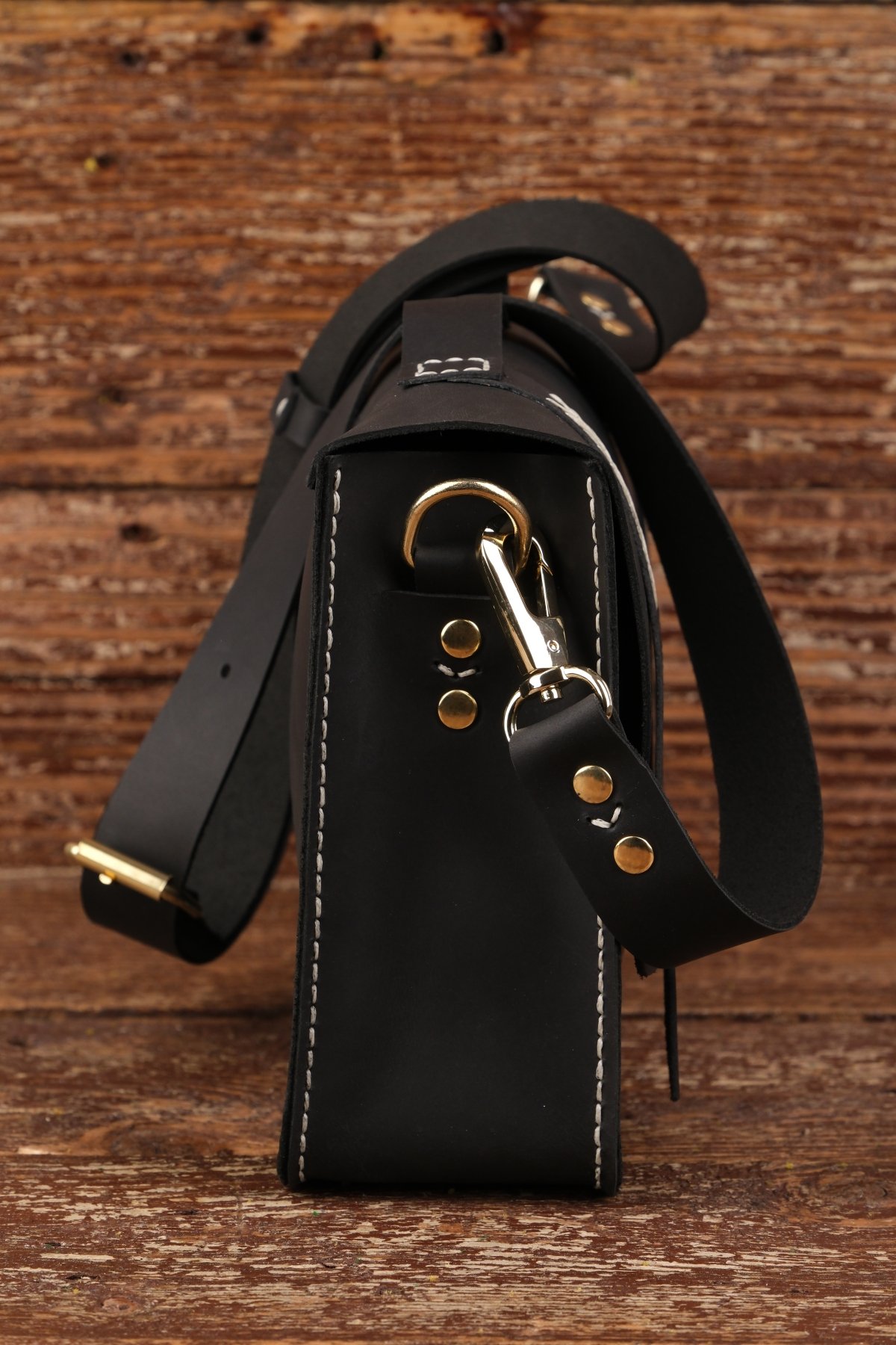 El Yapımı %100 Hakiki Dana Derisi El ve Omuz Çantası 27cmx18cmx7cm SM-D-0069 - siyah