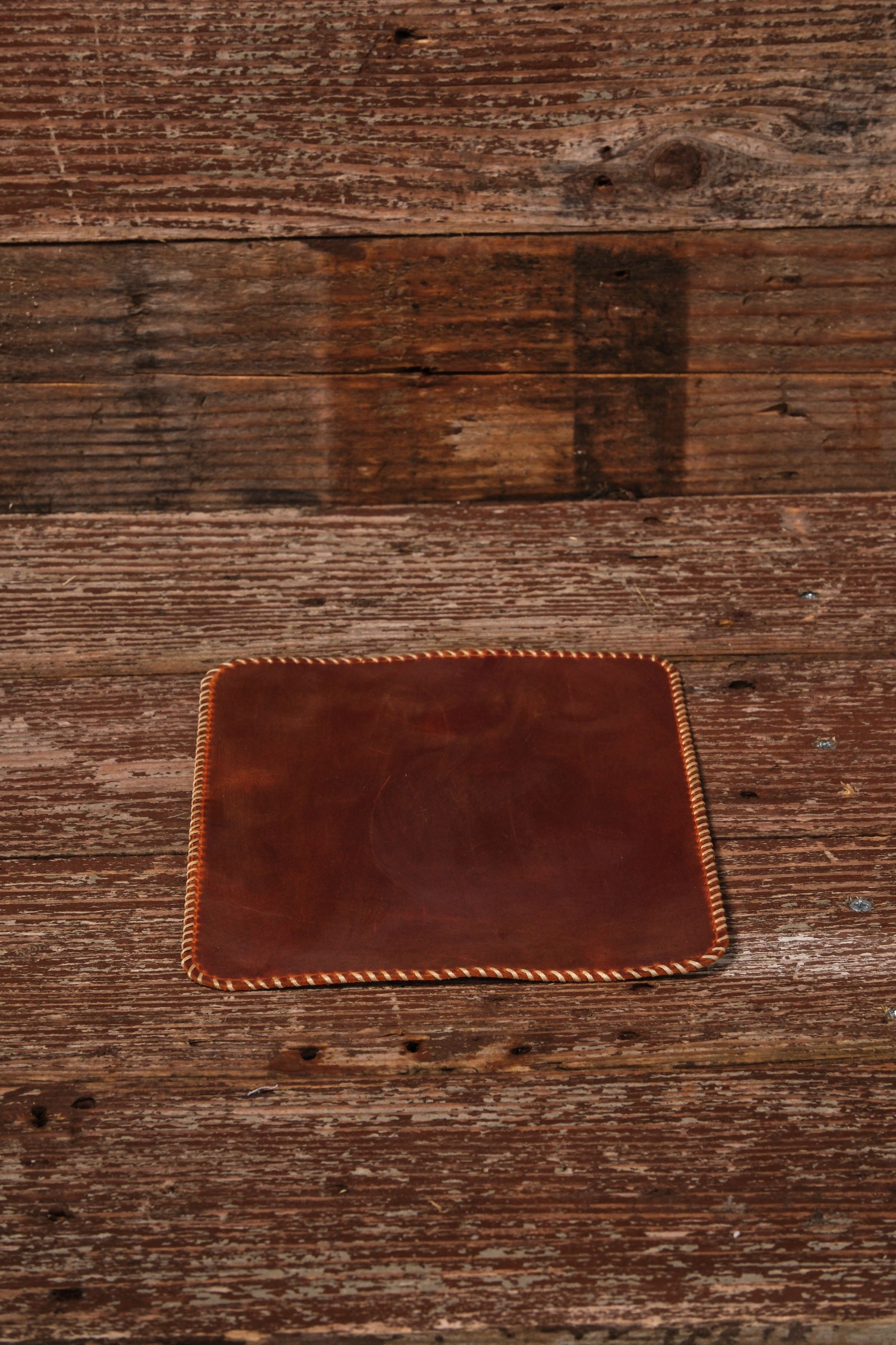 El Yapımı %100 Hakiki Dana Derisi (1.8mm) Mouse Pad  Taba 23cmx18cm SM-E-0002