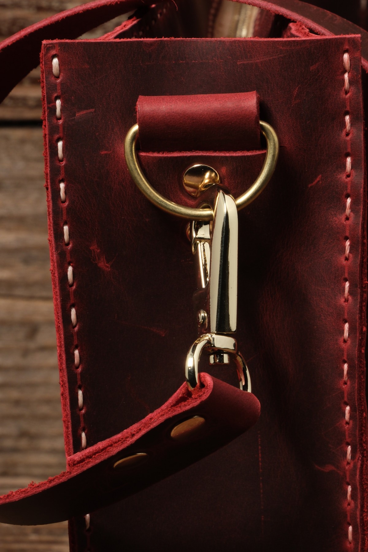 El Yapımı %100 Hakiki Dana Derisi El ve Omuz Çantası 29cmx20cmx7cm SM-D-0068 - bordo