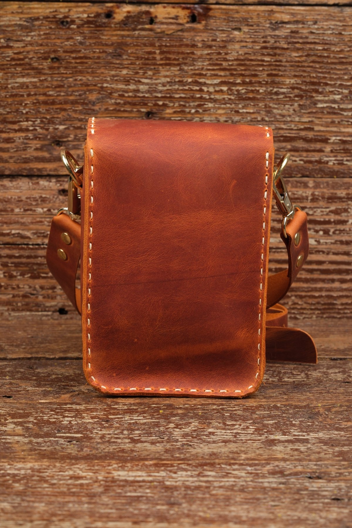El Yapımı %100 Hakiki Dana Derisi Mini Omuz Çantası 12cmx11cmx18cm SM-D-0066 - camel