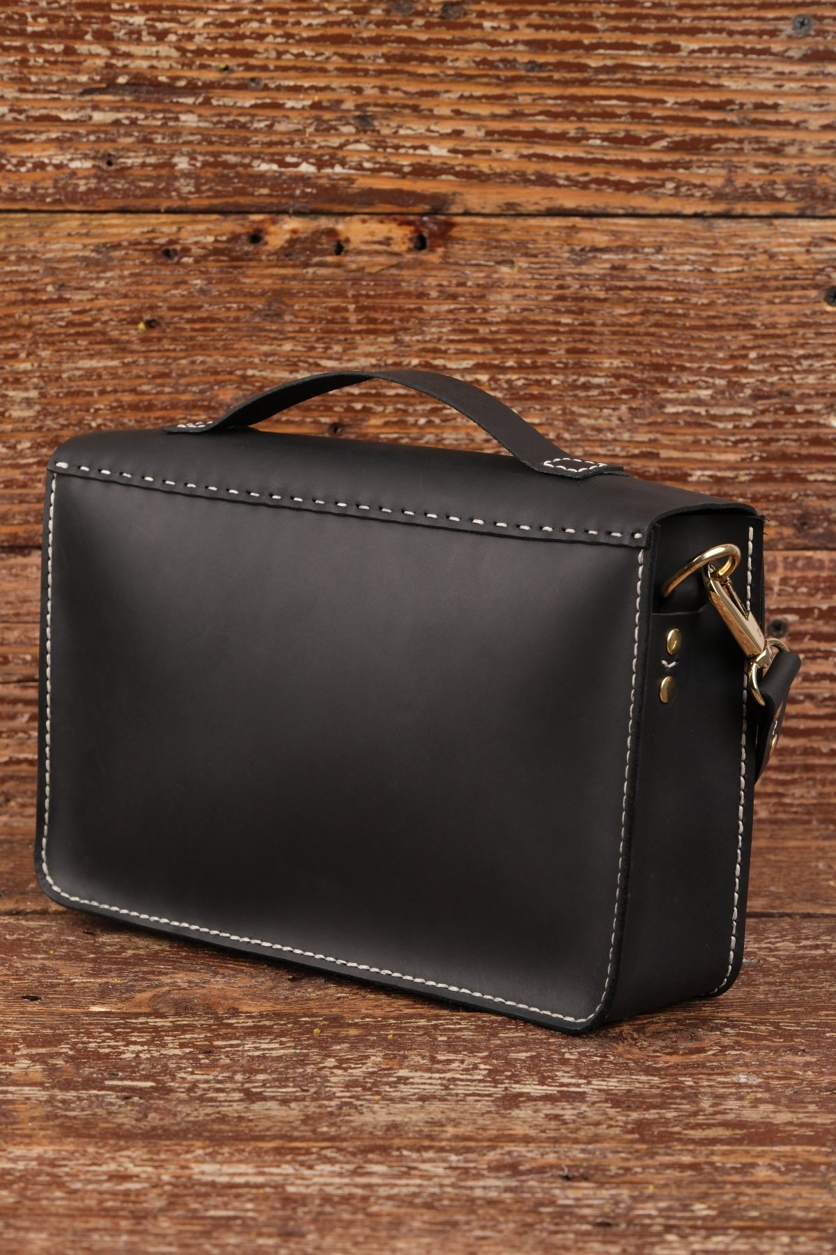 El Yapımı %100 Hakiki Dana Derisi El ve Omuz Çantası 27cmx18cmx7cm SM-D-0069 - siyah
