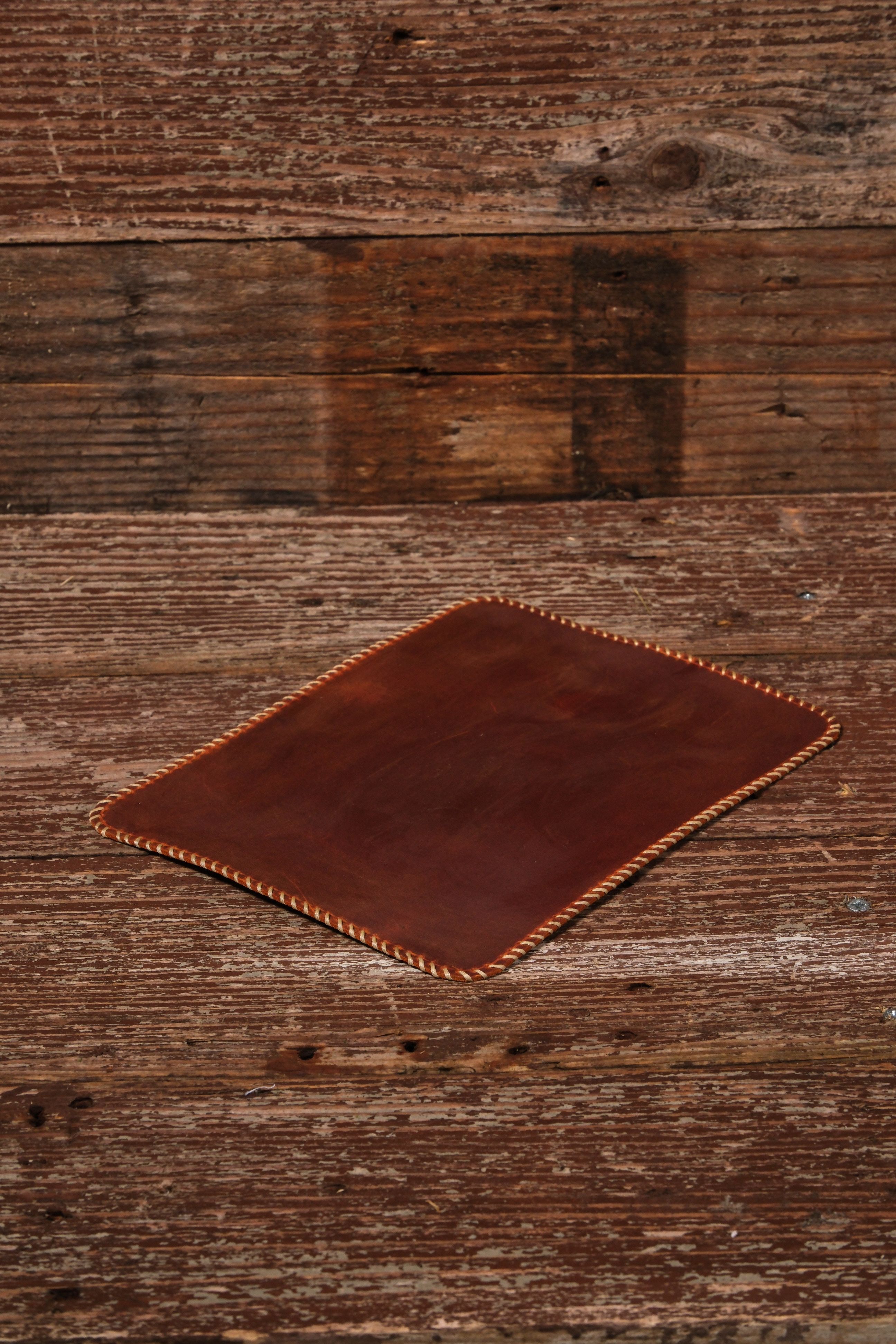 El Yapımı %100 Hakiki Dana Derisi (1.8mm) Mouse Pad  Taba 23cmx18cm SM-E-0002