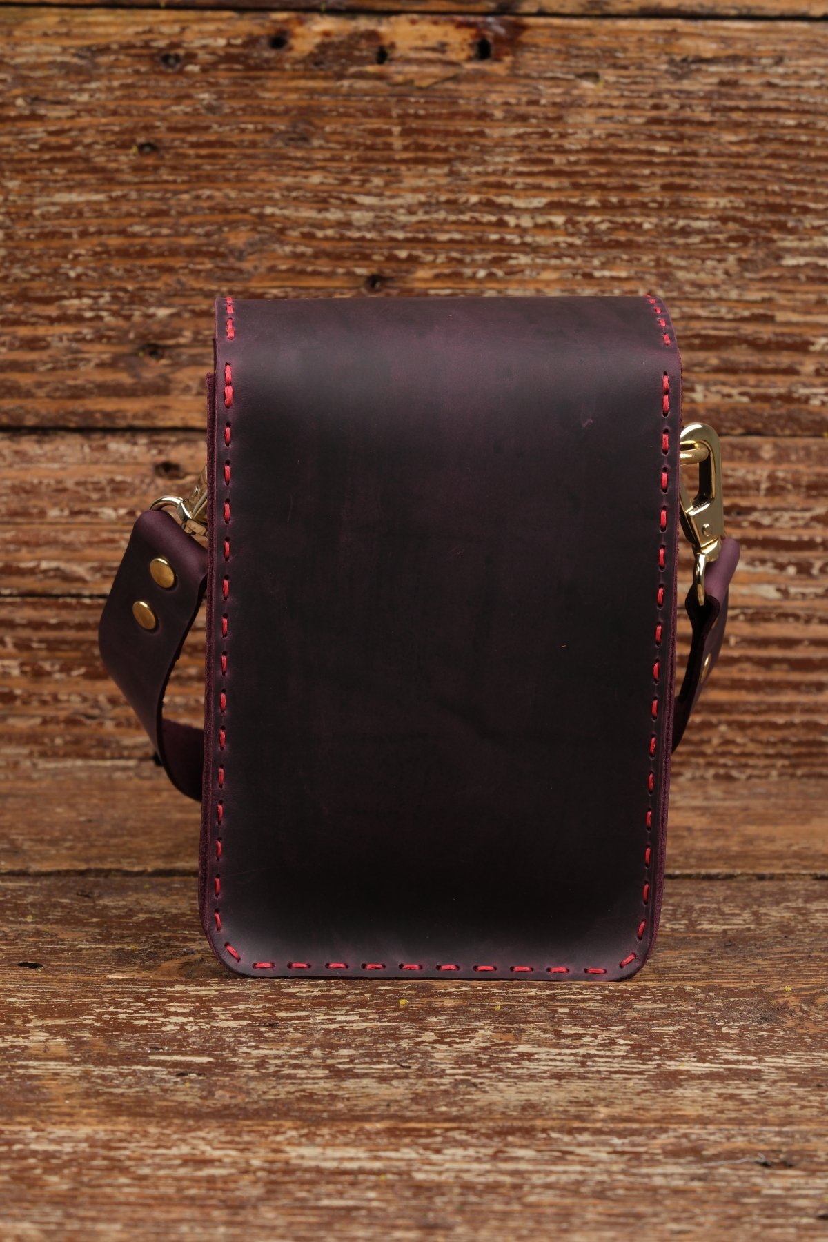 El Yapımı %100 Hakiki Dana Derisi Mini Omuz Çantası 12cmx11cmx18cm SM-D-0066 - mor