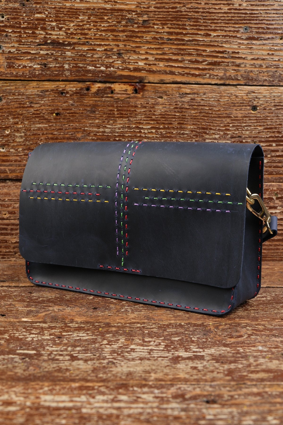 El Yapımı %100 Hakiki Dana Derisi El ve Omuz Çantası Mor 27cmx18cmx7cm SM-D-0058