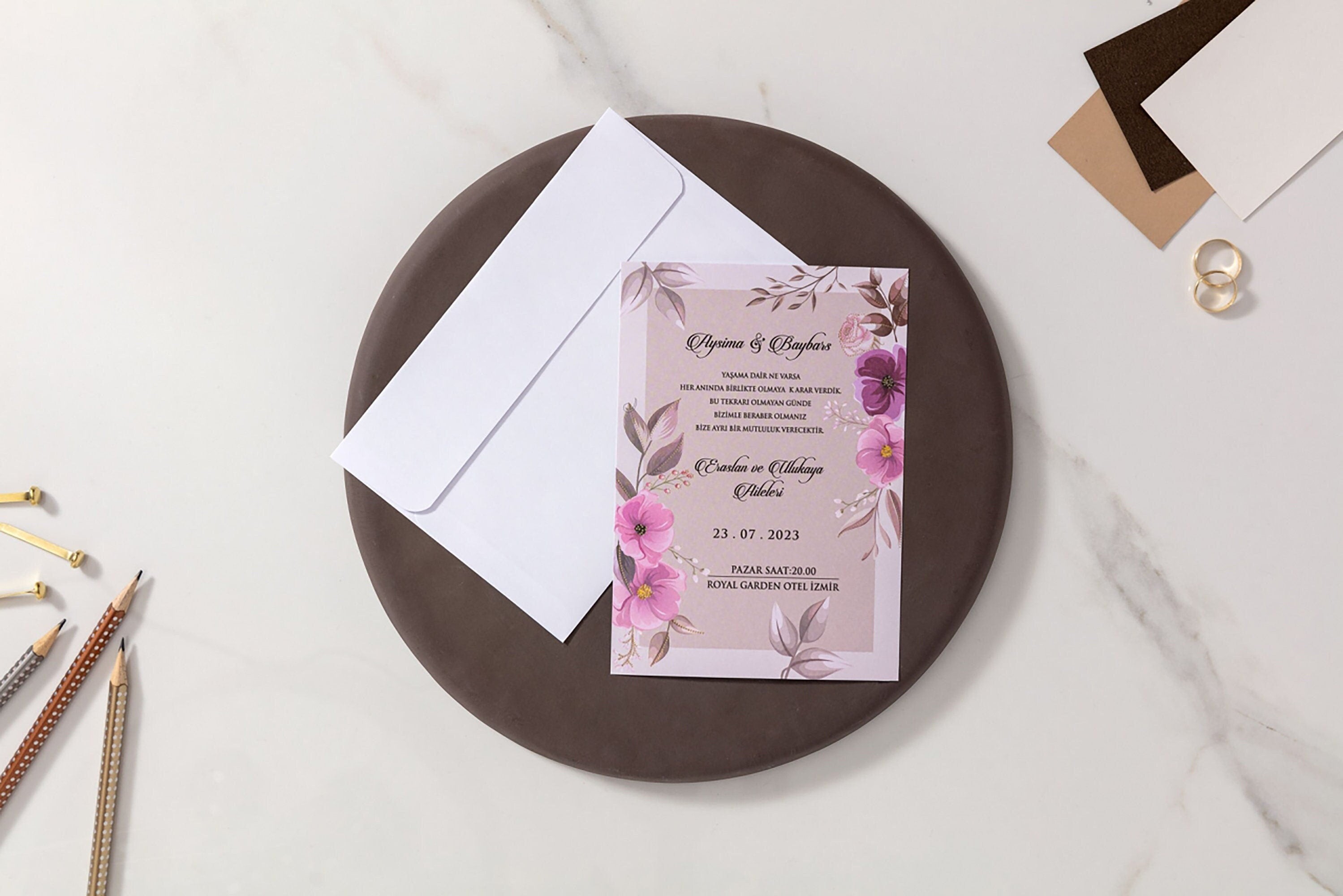 Floral Wedding Invitation, Wedding Invitation Violet, Wedding Invitation Blush, Beautiful Timeless Invitation, Blush Invitation, Leaf Invite