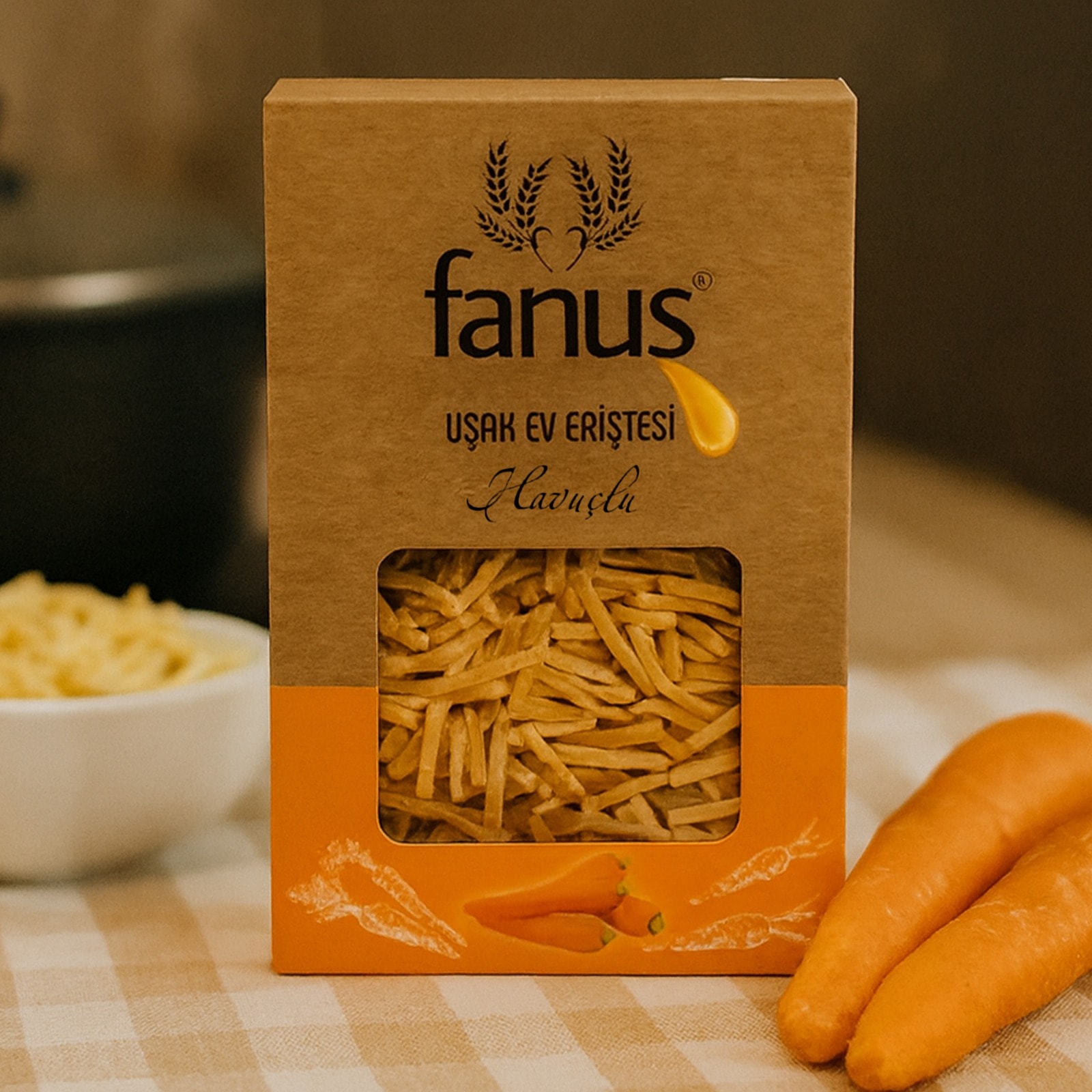 Fanus Uşak Ev Eriştesi Havuçlu 350g