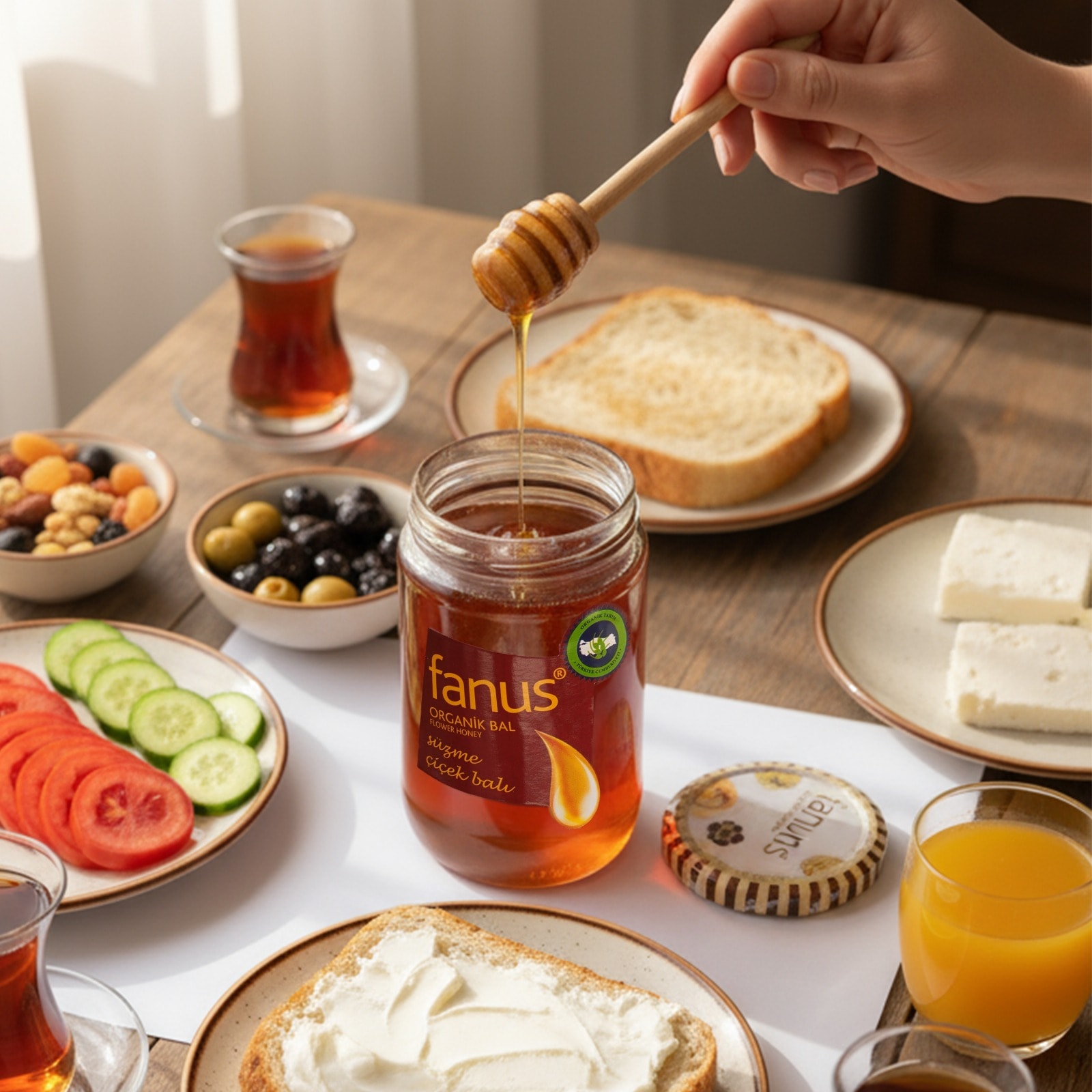 Fanus Organik Çiçek Balı 850g