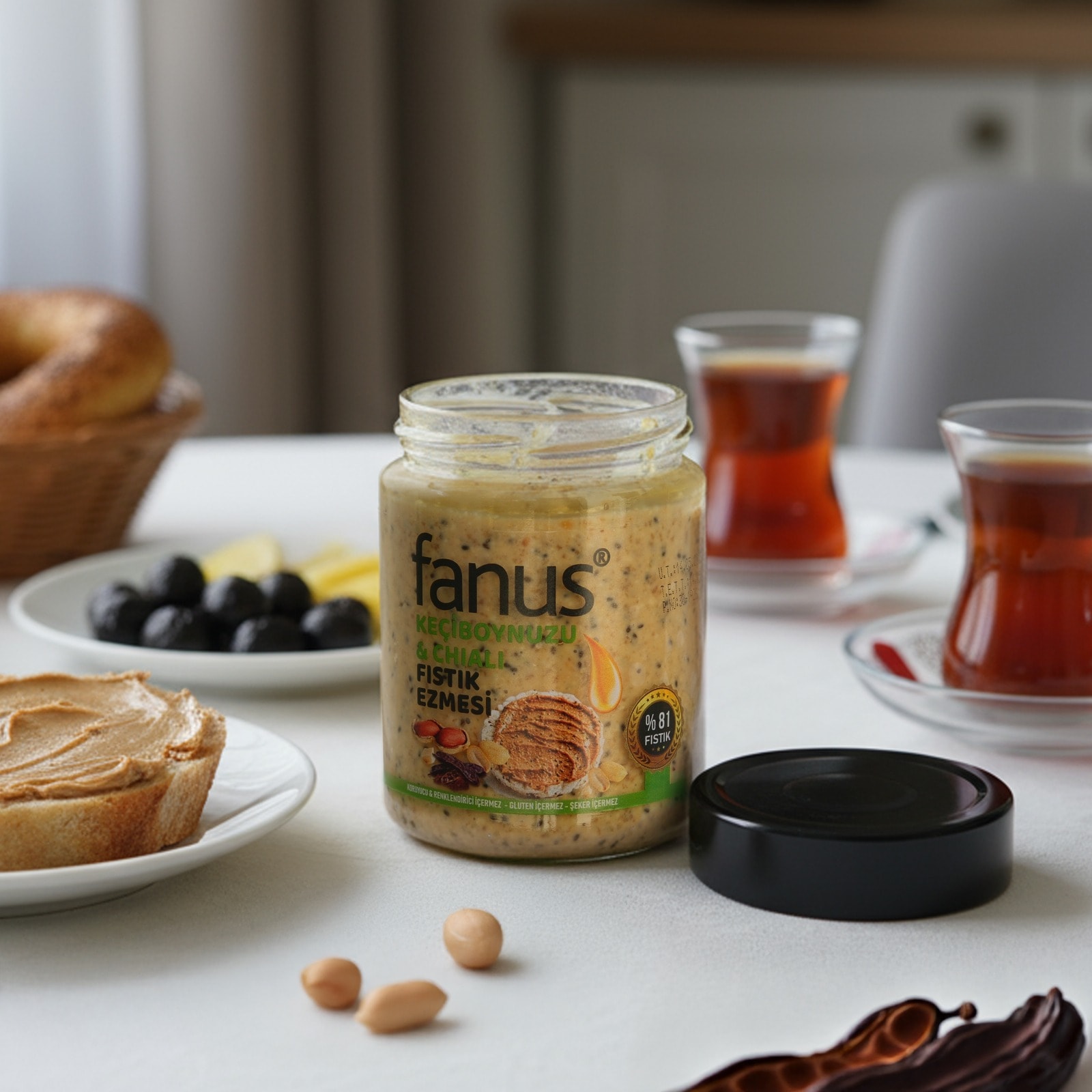 Fanus Keçiboynuzu & Chialı Fıstık Ezmesi 300g