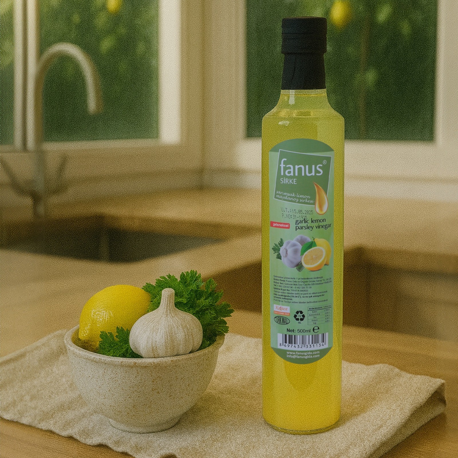 Limonlu Sarımsaklı Maydanoz Sirke 500g