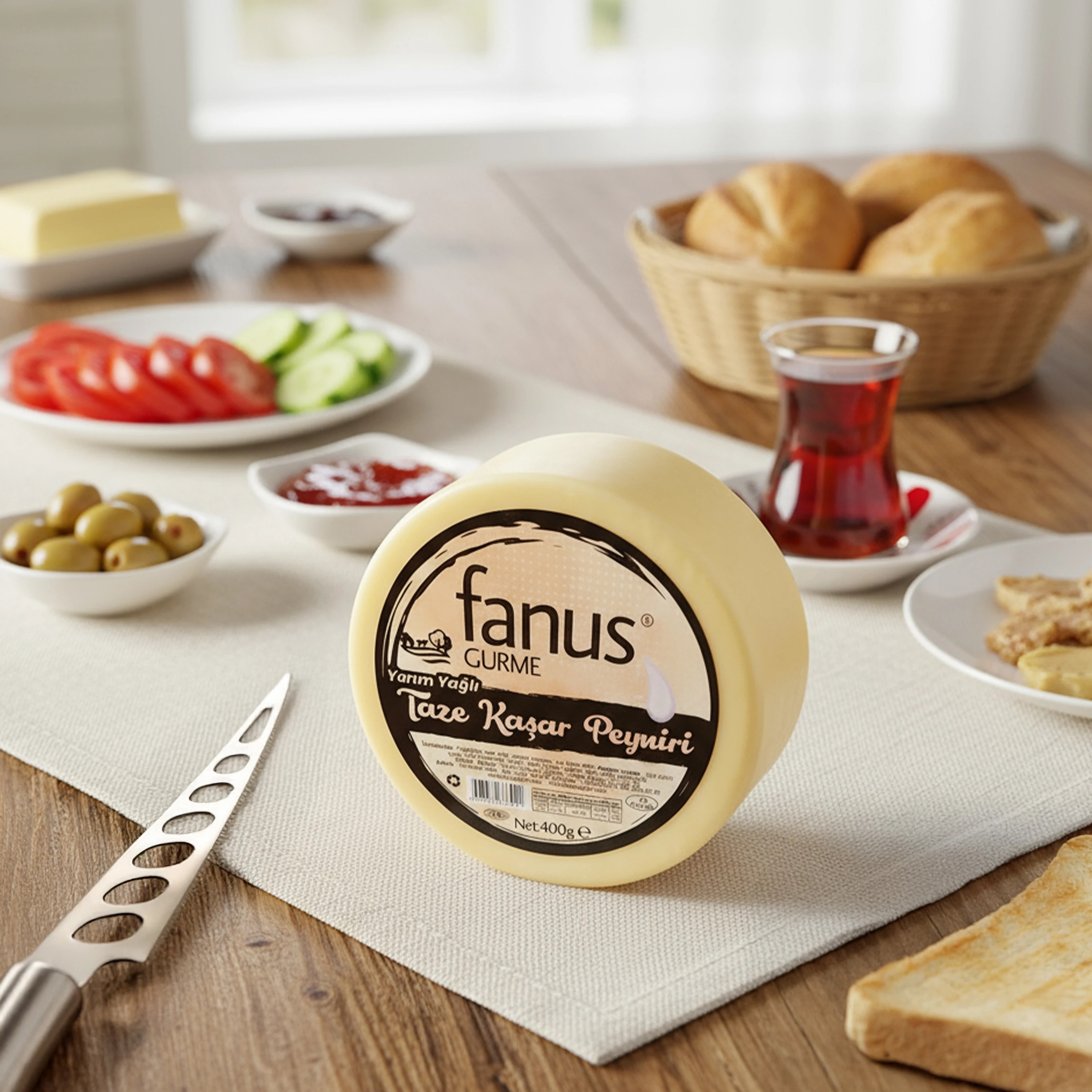 Yarım Yağlı Taze Kaşar Peyniri 400g
