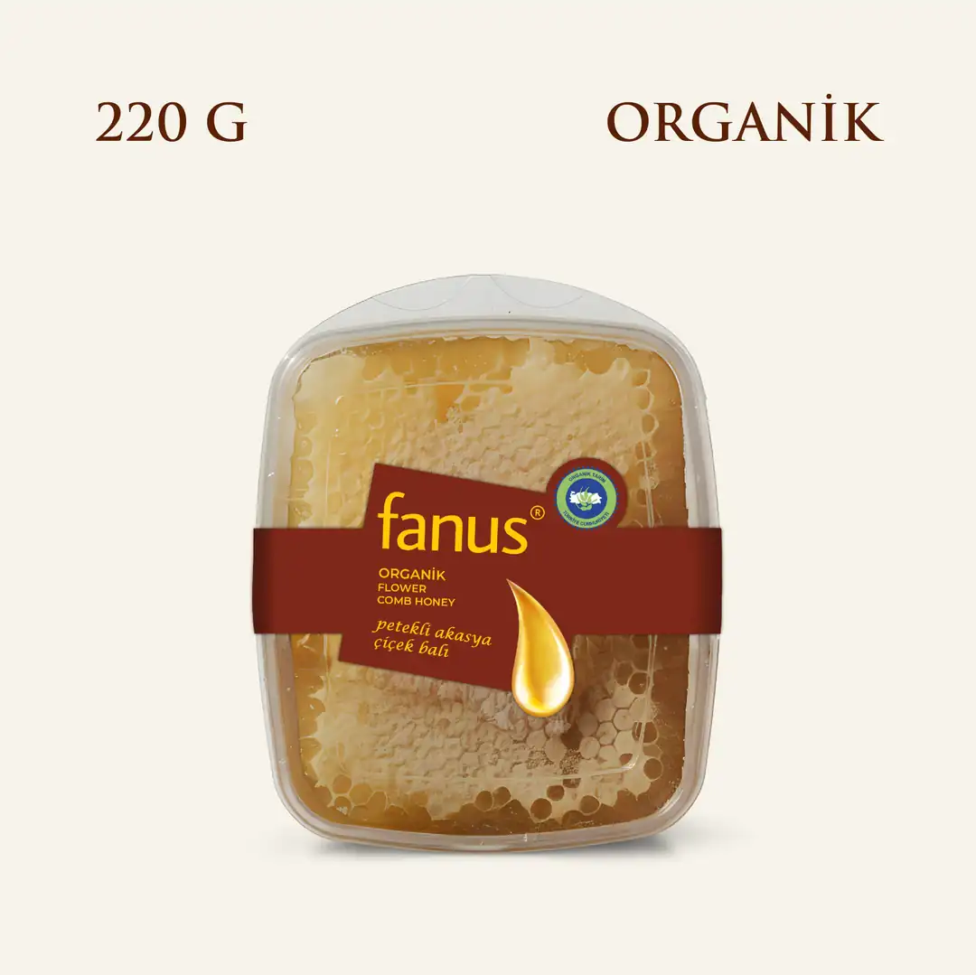 Organik Petekli Çiçek Balı 220 Gr