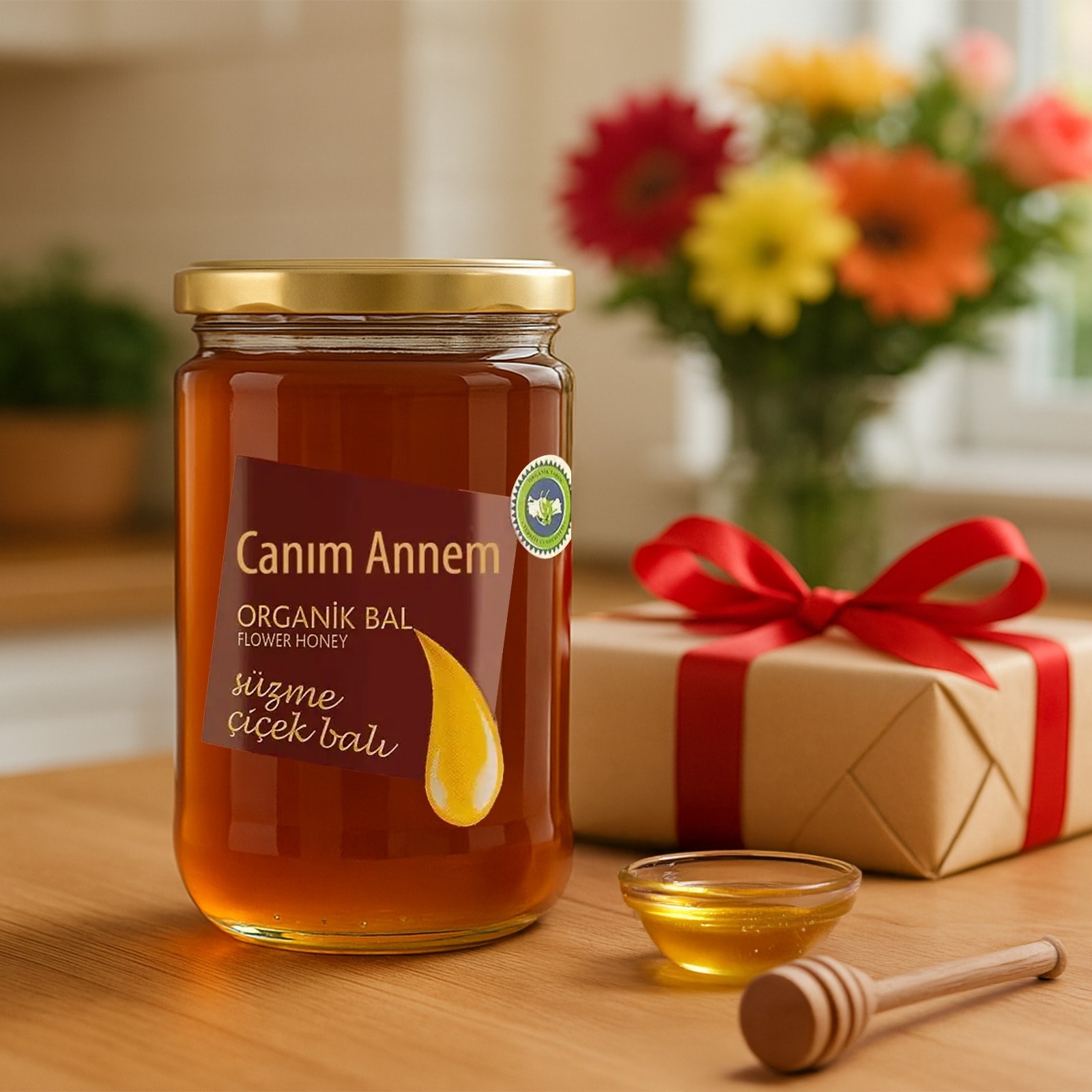 Anneler Gününe Özel Fanus Organik Çiçek Balı 850g