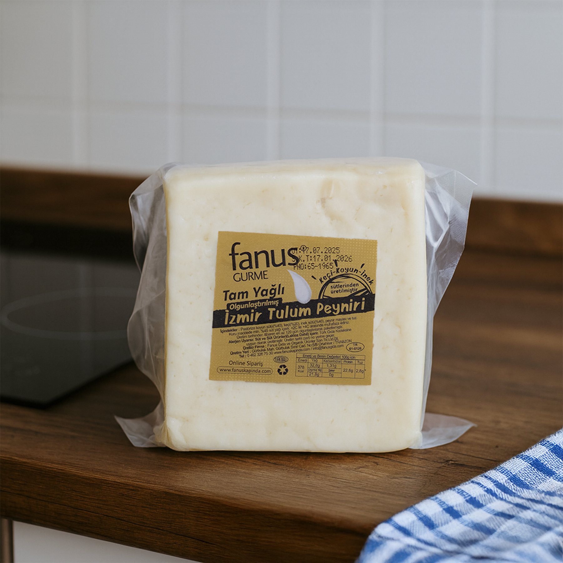 İzmir Olgunlaştırılmış Tulum Peyniri (Keçi-Koyun-İnek) 500g