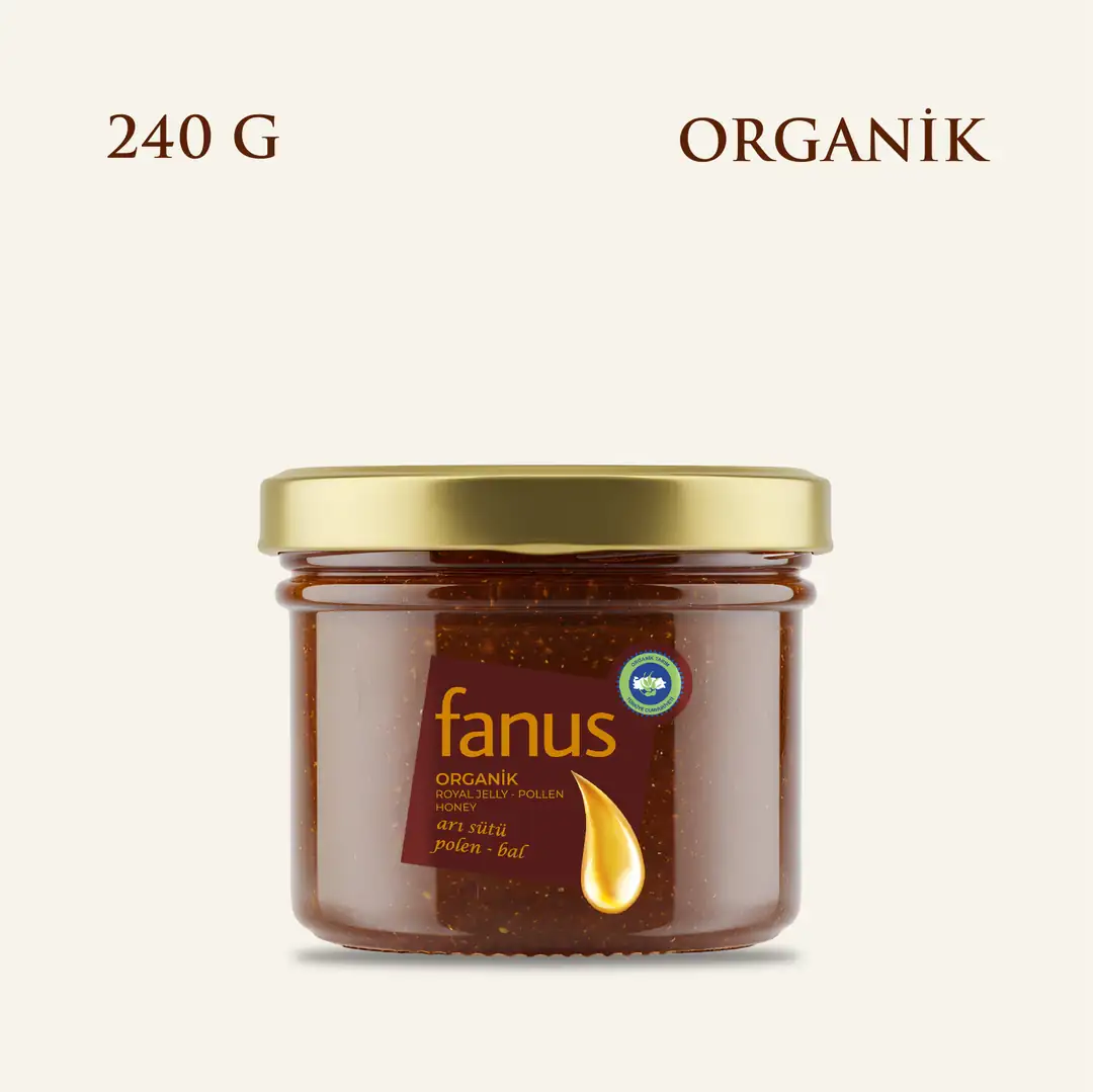 Fanus Organik Arısütü Polen Bal Karışımı 240g