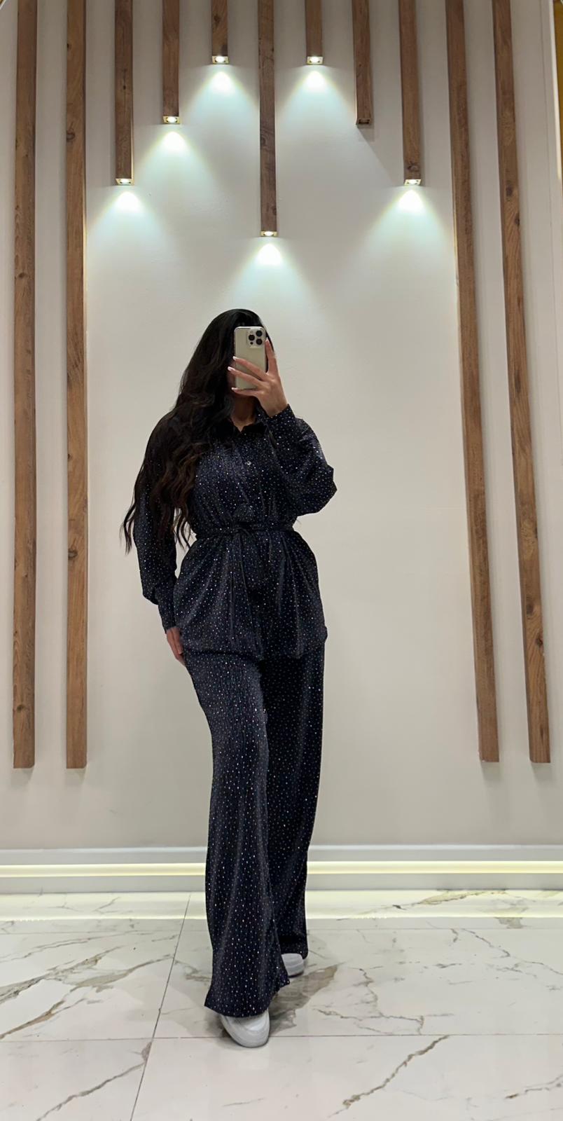 Parıltılı Taş Detaylı Takım