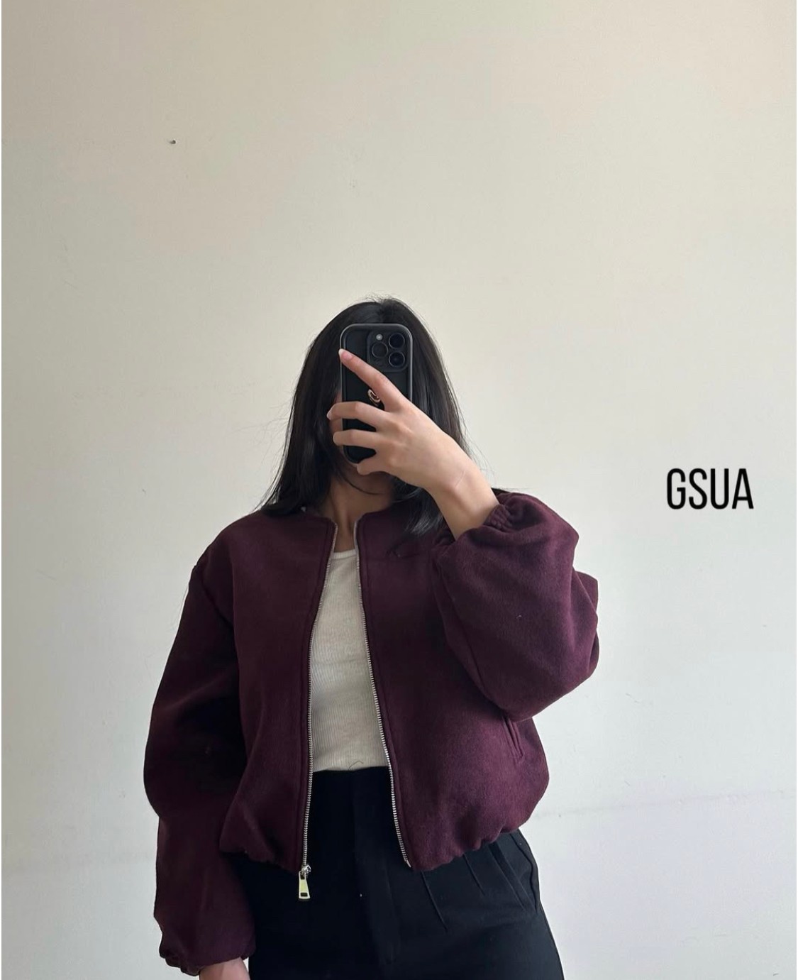 Bomber Ceket - Bordo