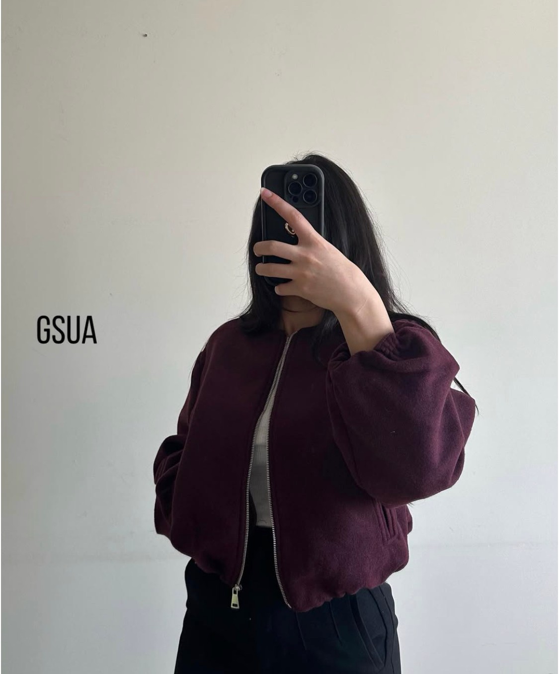 Bomber Ceket - Bordo