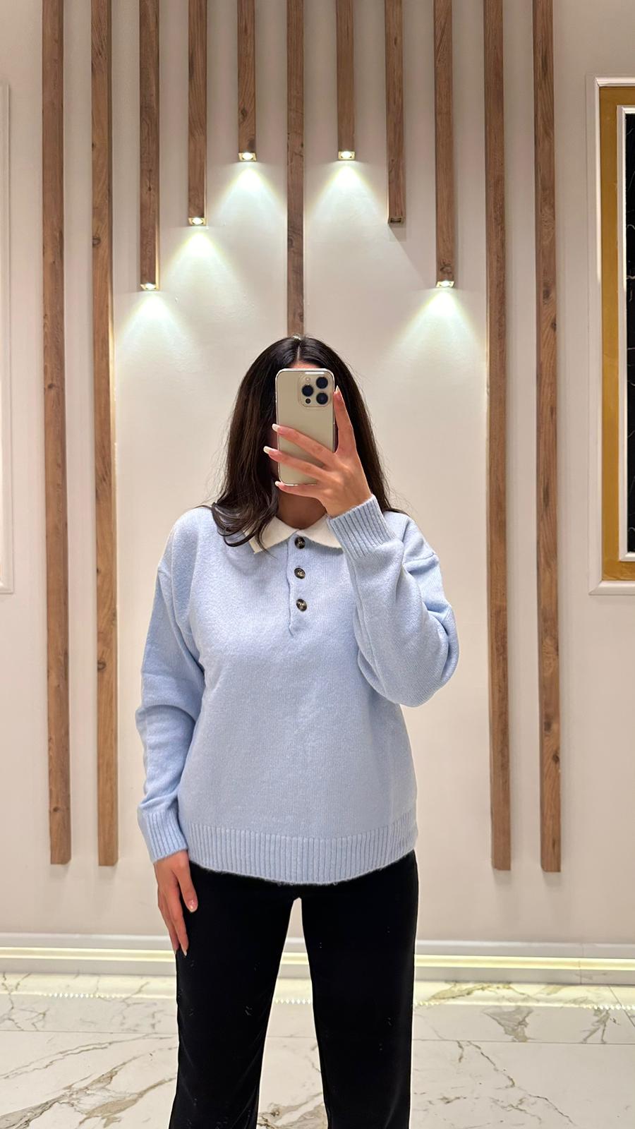 Polo Yaka Soft Kazak - Turkuaz