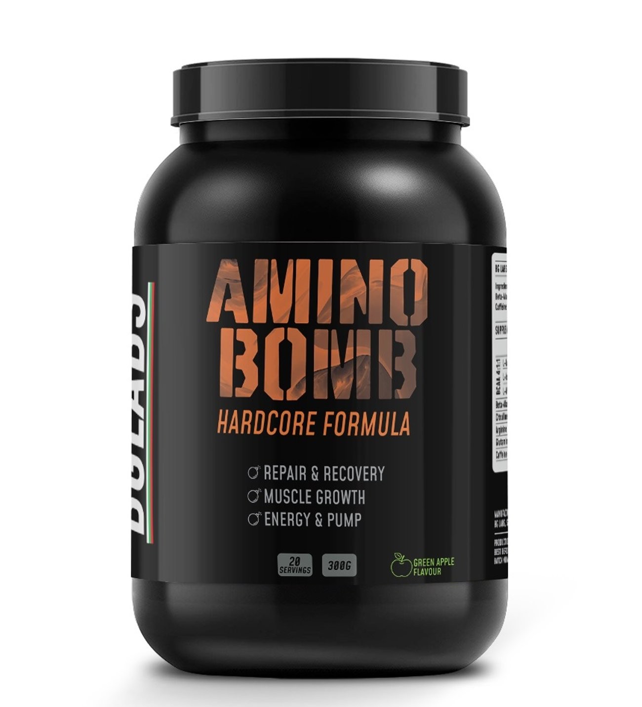 BG Labs Amino Bomb Bcaa & Kompleks Amino Asit 300 gr Yeşil Elma