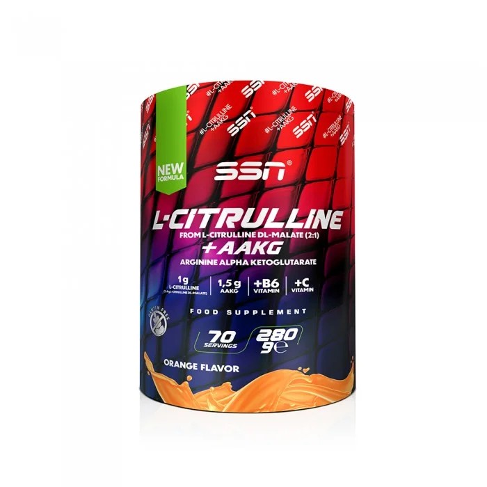 SSN NUTRITION Citrulline Malate +AAKG 280 gr Portakal