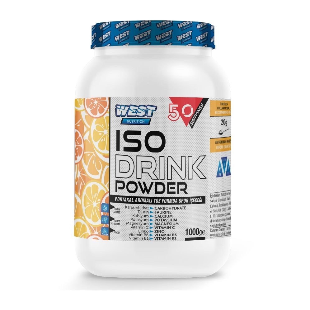 West Nutrition Iso Drink Powder İzotonik Sporcu İçeceği 1000 gram (50 servis)