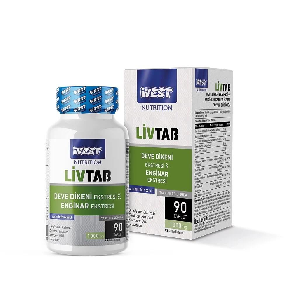 West Nutrition LivTab Milk Thistle & Enginar 90 tablet
