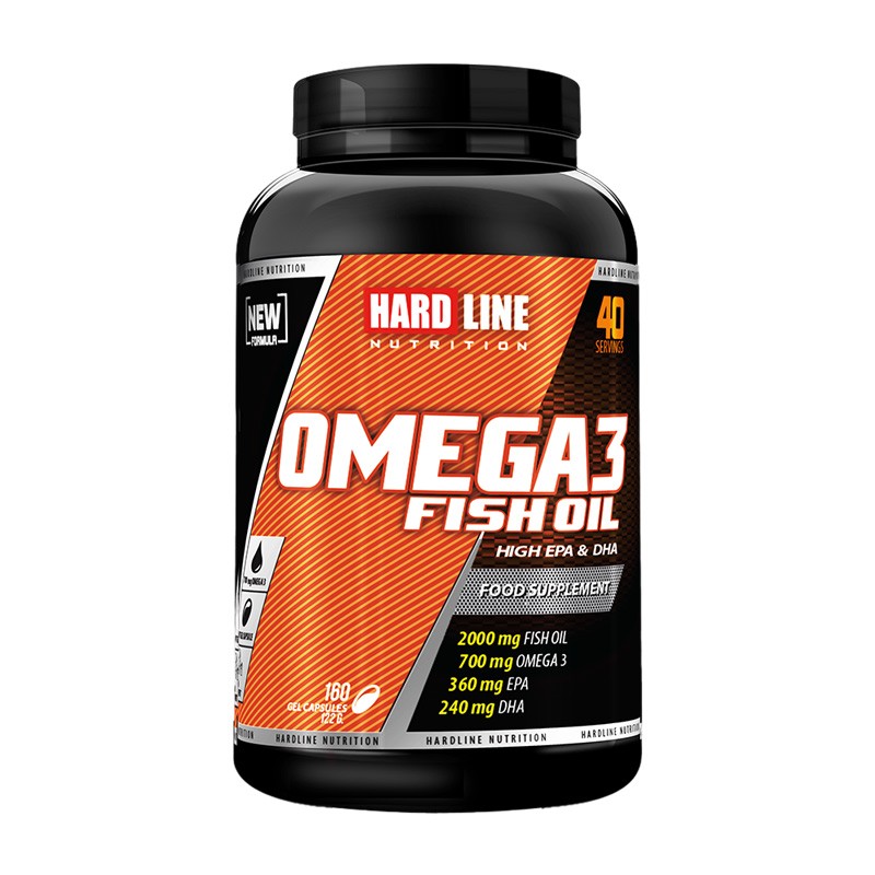 Hardline Nutrition Omega 3 160 kapsül Fish Oil Balık Yağı