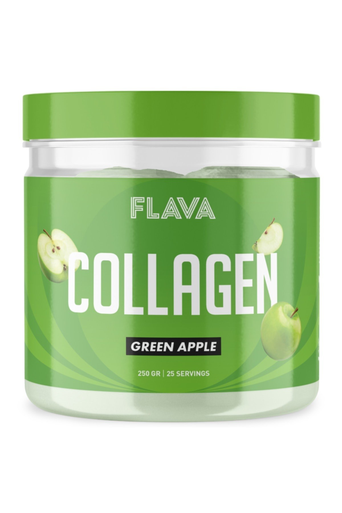 Flava Collagen Kolajen 250 gram (25 servis) - YEŞİL ELMA