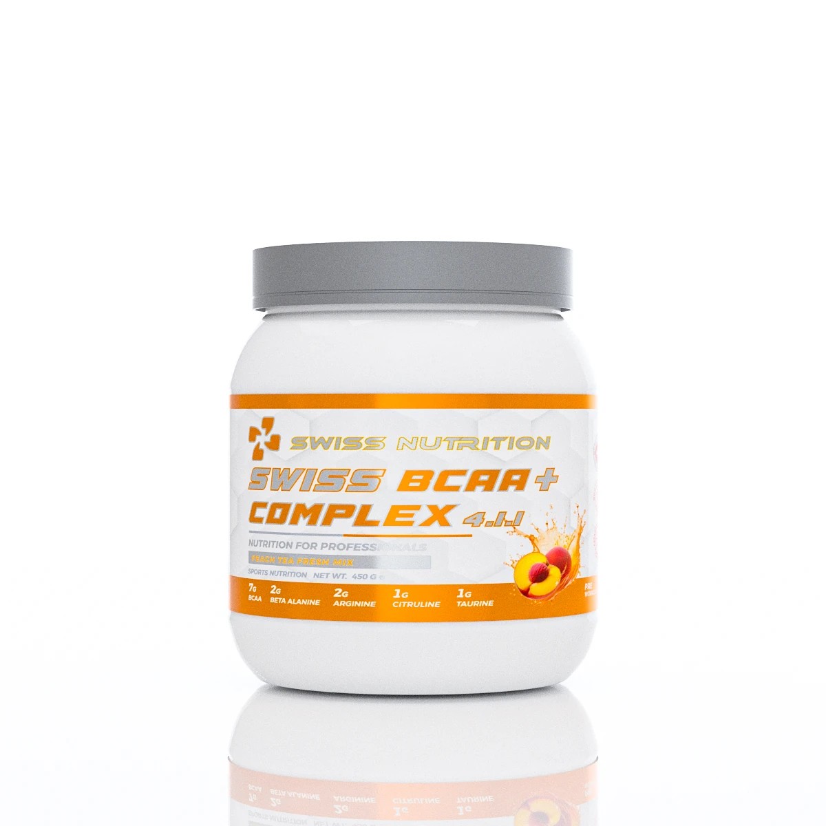 Swiss Nutrition Bcaa+ Complex 4:1:1 450 gram (30 servis) Şeftali Buzlu Çay Aromalı