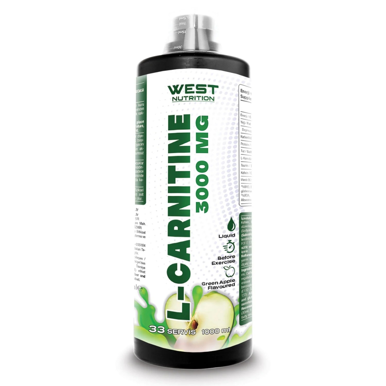 West Nutrition L-Karnitin 2000 mg 1000 ml (33 Servis)