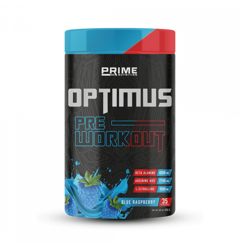 Prime Nutrition Optimus Pre-Workout Blue Raspberry 490 gram LANSMAN FİYATI