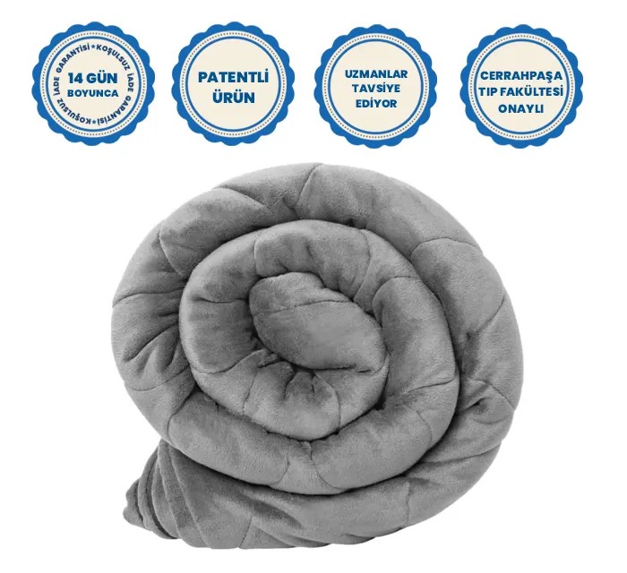 Ağırlıklı Battaniye Kılıfı Dış Wellsoft Iç %100 Pamuk 160×215 Kılıf