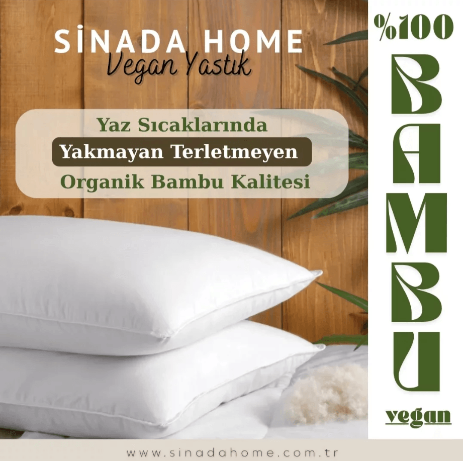 %100 Bambu Dolgu Yastık 