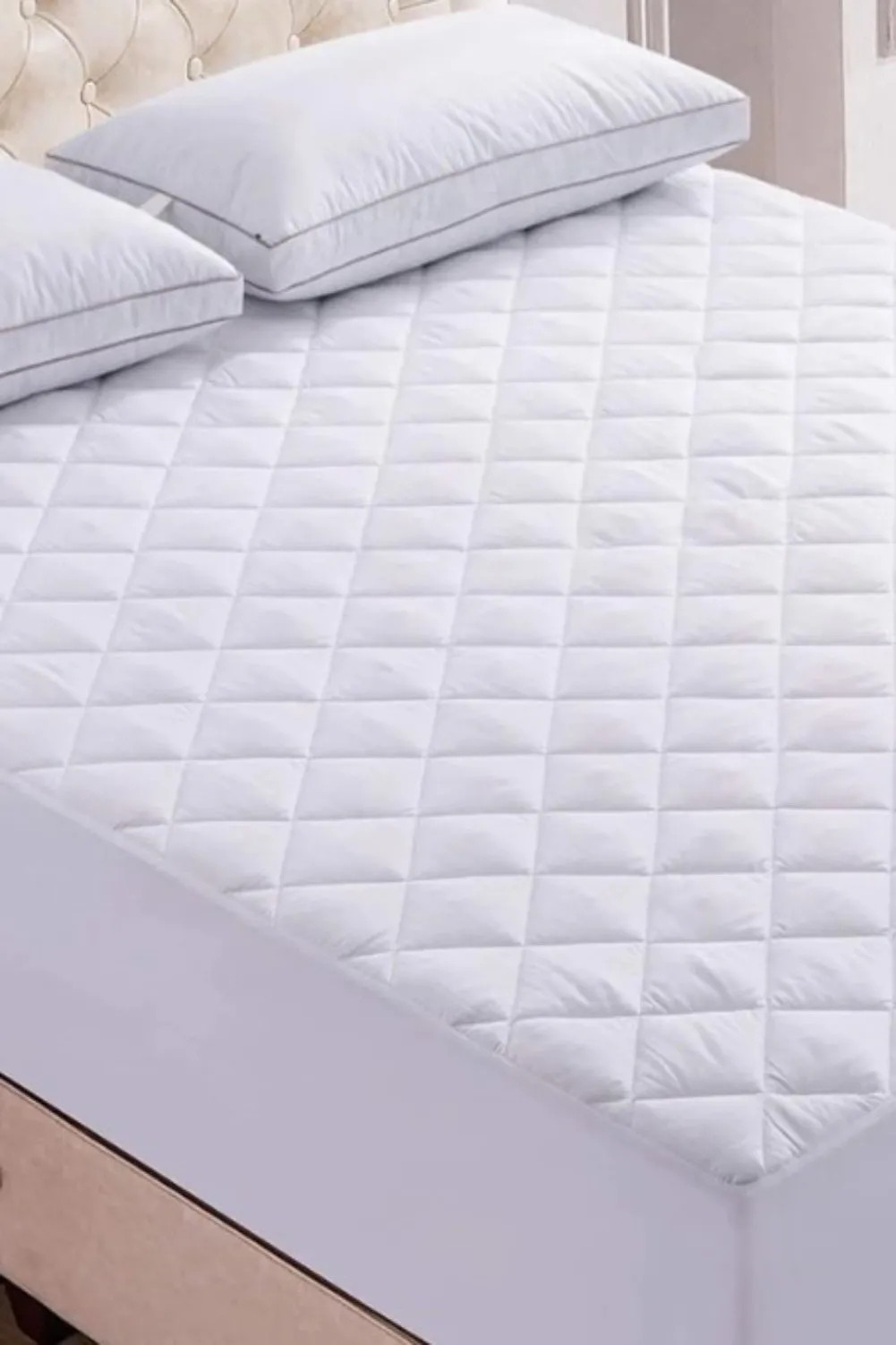 Kapitone Fitted Dışı Pamuk İçi Yün Dolgu Bebek & Çocuk & Tek & Çift Kişilik Alez Yatak Koruyucu