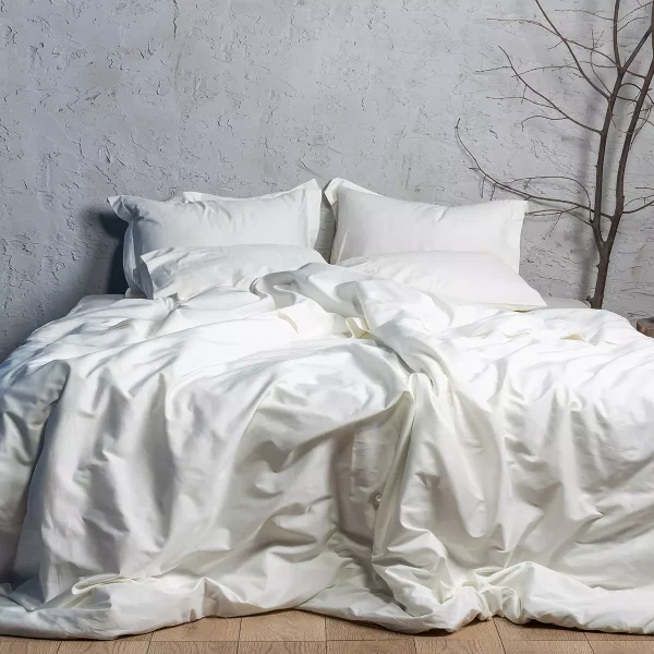 Sinada Home %100 Pamuk Kumaş Nevresim Seti Beyaz