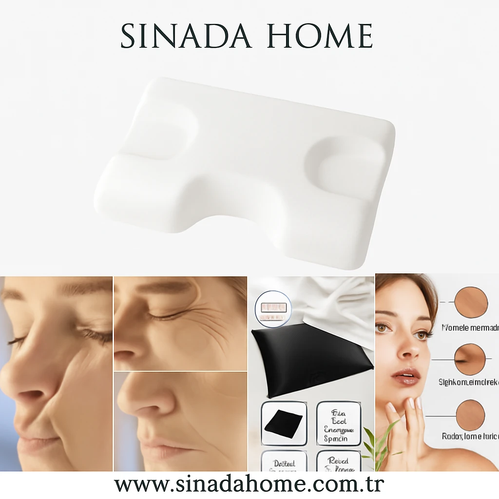 Sinada Home %100 Saf Dut İpek Kumaş Siyah Kılıflı Güzellik Yastığı ( Kırışıklık Önleyici )