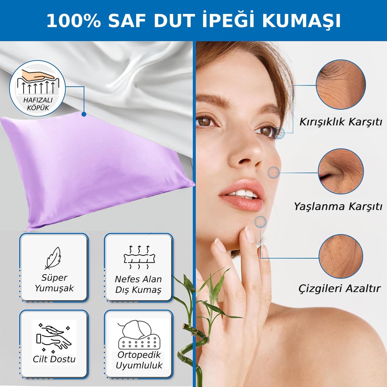 Sinada Home Kılıfsız Güzellik Yastığı ( Kırışıklık Önleyici )