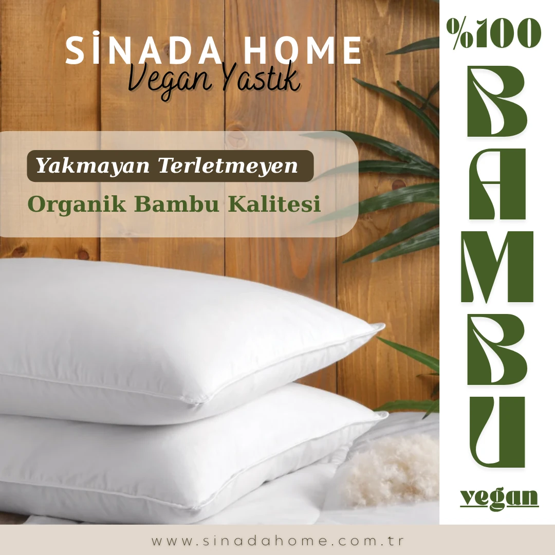 %100 Organik Bambu Dolgu Yastık 