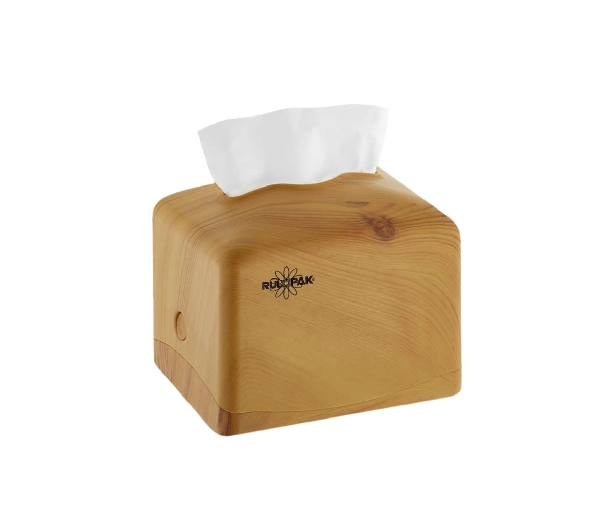 Rulopak Tekçek Modern Mini Masaüstü Peçete Dispenseri Açık Ahşap