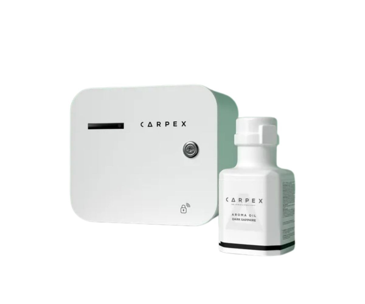 Carpex A1 Eco-X Geniş Alan Koku Makinesi ve Dark Sapphire A1 Koku Kartuşu 200 ML Seti