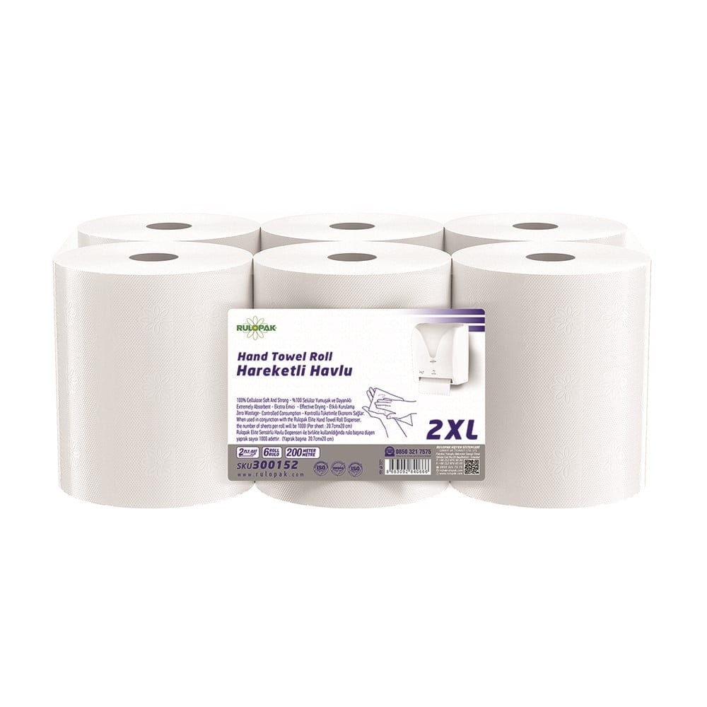  Hareketli Havlu 2XL 20,7 Cm 200 Metre 6'Lı Paket