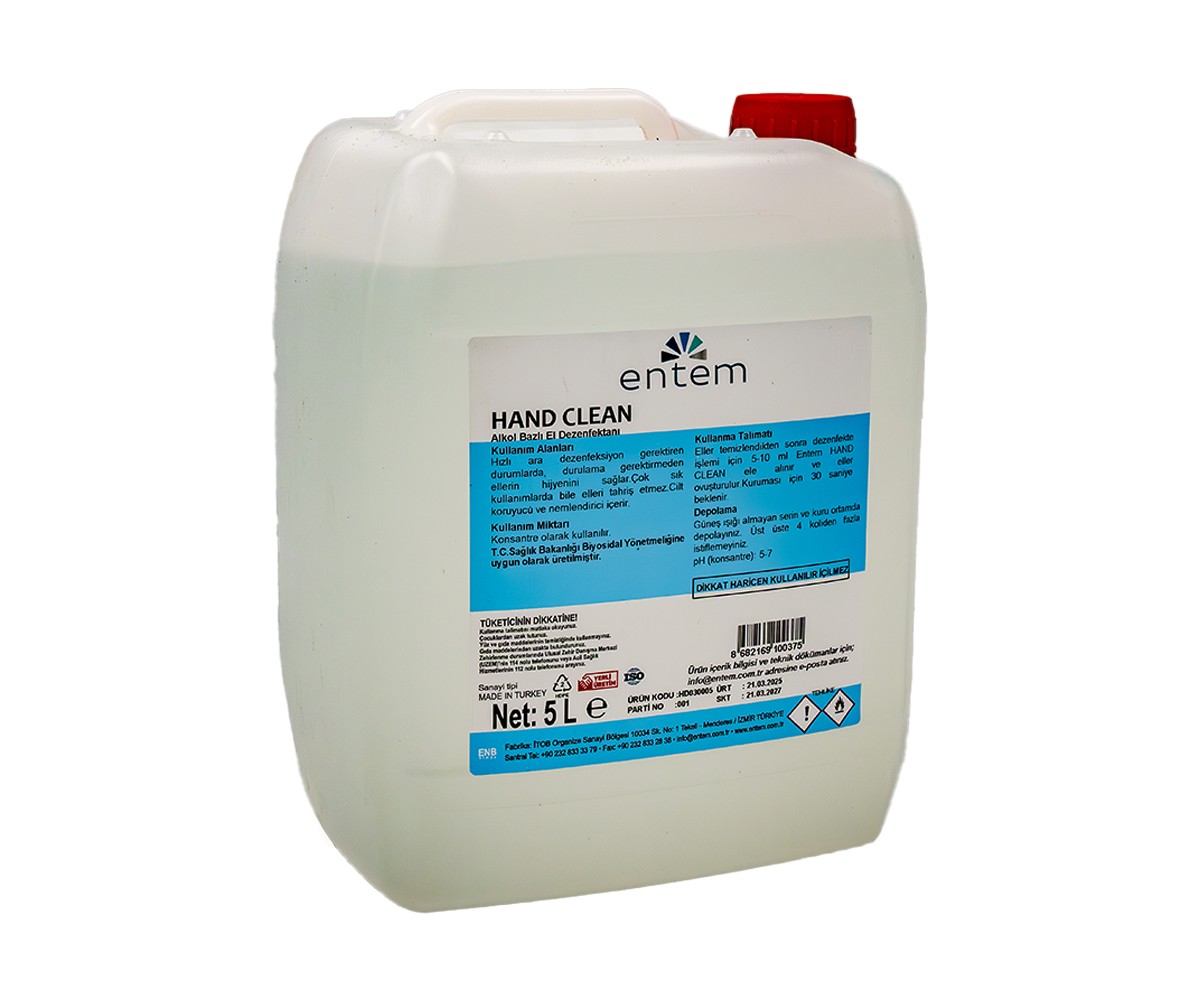 ENTEM Hand Clean Alkol Bazlı El Dezenfentanı 5Kg