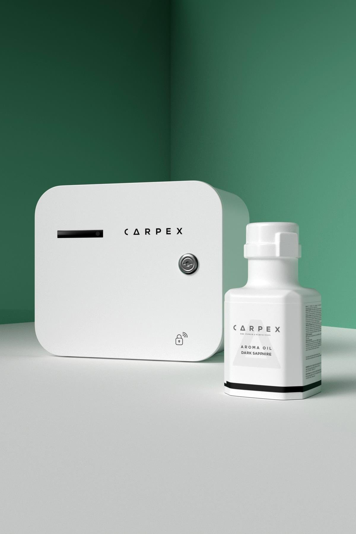 Carpex A1 Eco-X Geniş Alan Koku Makinesi ve Dark Sapphire A1 Koku Kartuşu 200 ML Seti
