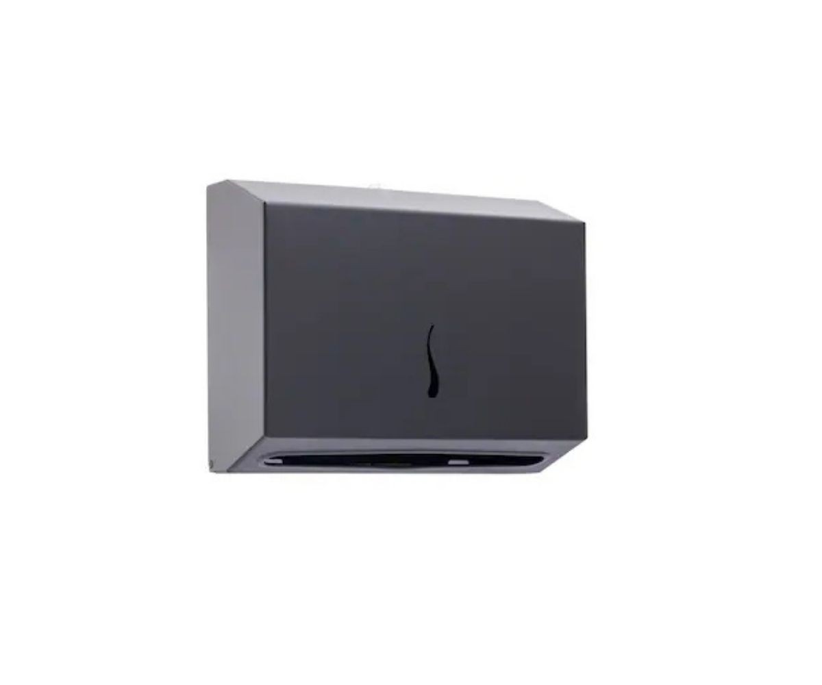 HİJYEN EKSPRES Z KATLAMA HAVLU DİSPENSERİ SİYAH METAL 200 LÜ