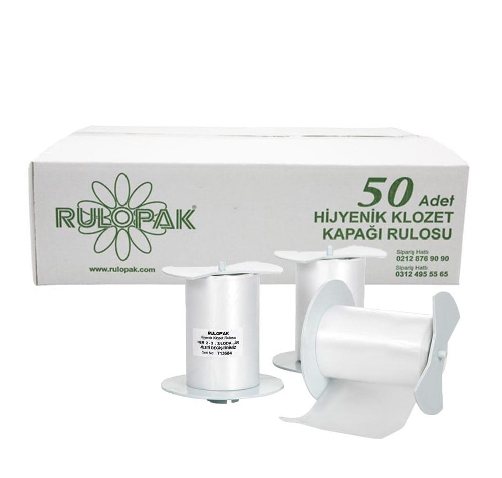 Rulopak Sensörlü Hijyenik Klozet Kapağı Rulosu 50'li