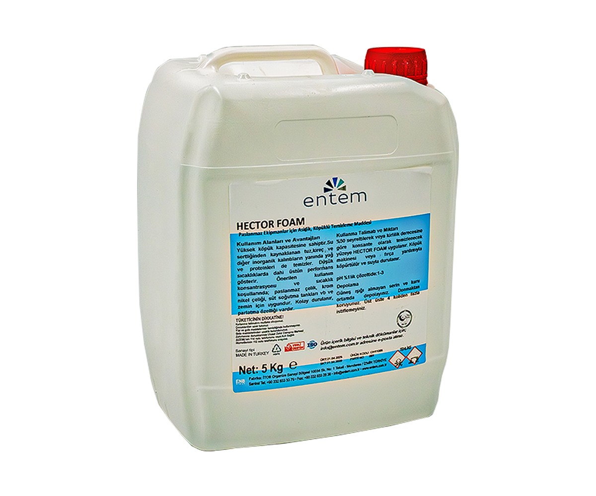ENTEM Hector Foam Paslanmaz Ekipmanlar İçin Köpüklü Temizlik Maddesi 5 KG