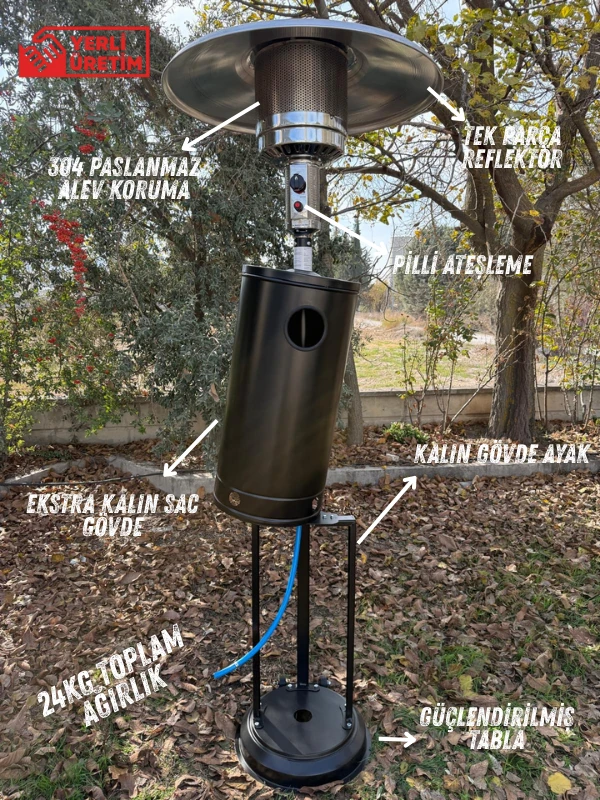 Trungo Palmiye Soba Dış Mekan Açık Alan Şemsiye Isıtıcı TRNG 