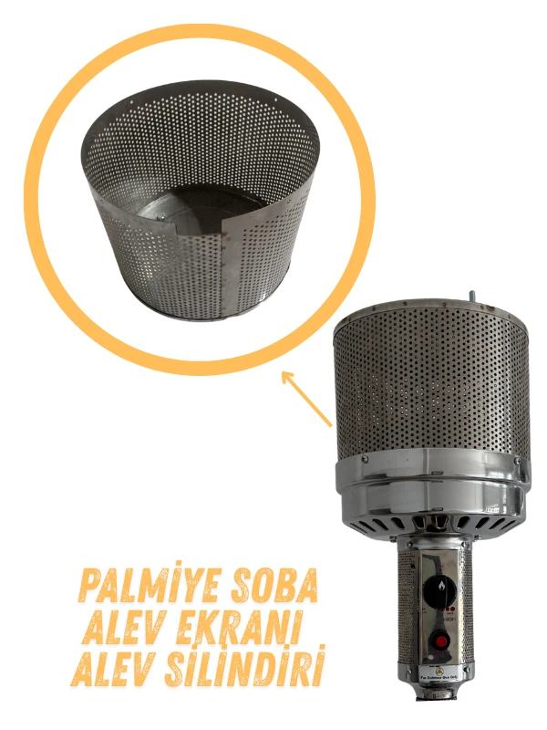 Palmiye Soba Alev Ekranı / Alev Silindiri